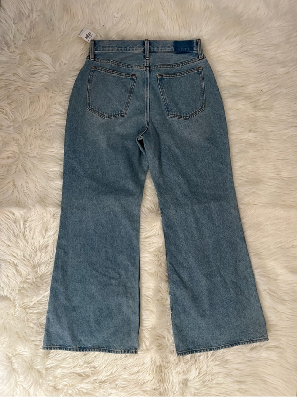 Abercrombie and Fitch Curve Love The Baggy Boot Mid Rise Blue Women’s Jeans - Picture 7 of 9